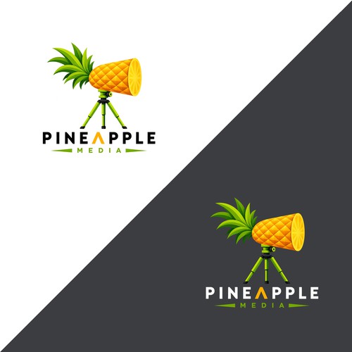 Pineapple logo with the title 'Pineapple Media Logo '