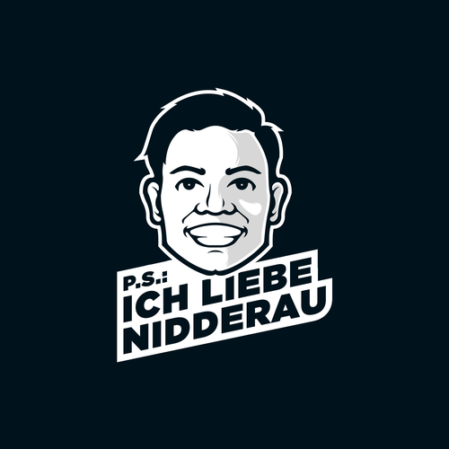 Emoticon logo with the title 'Emoji ICH LIEBE NIDDERAU'