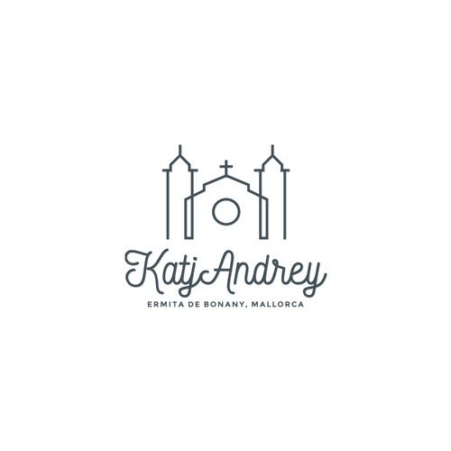 Outline logo with the title 'Wedding logo for KatjAndrej'