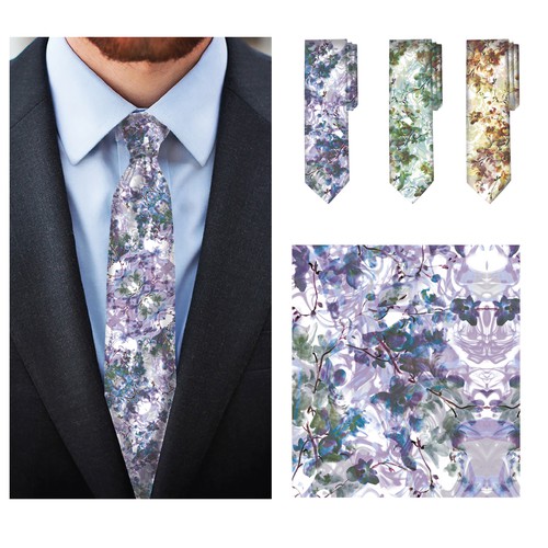 Tie design with the title 'Designer Men's Necktie/Fabric Pattern'