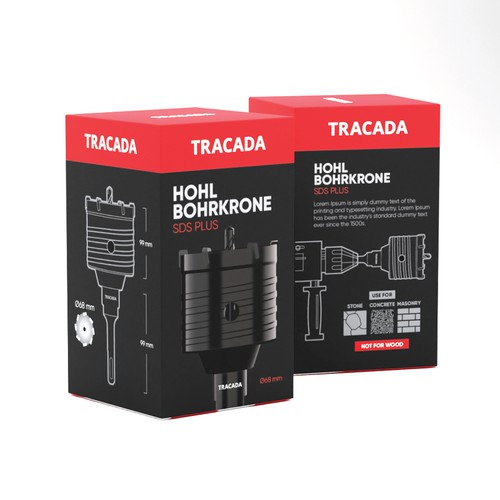 Industrial packaging with the title 'TRACADA'