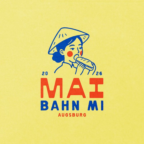 Design with the title 'Logo Concept for Mai Bahn Mi'