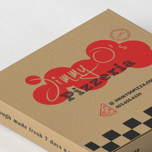 Pizza packaging with the title 'Pizza box '