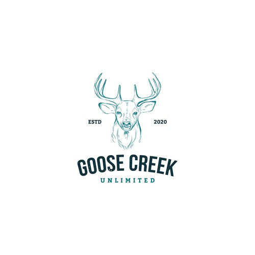 Deer logo with the title 'Logo design for deer farm'
