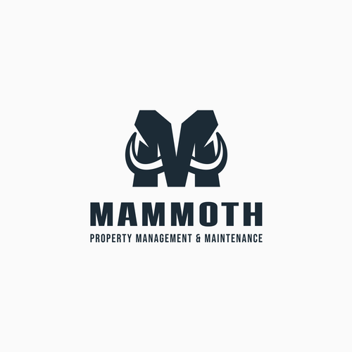 Mammoth logo with the title 'A logo concept for property management company'