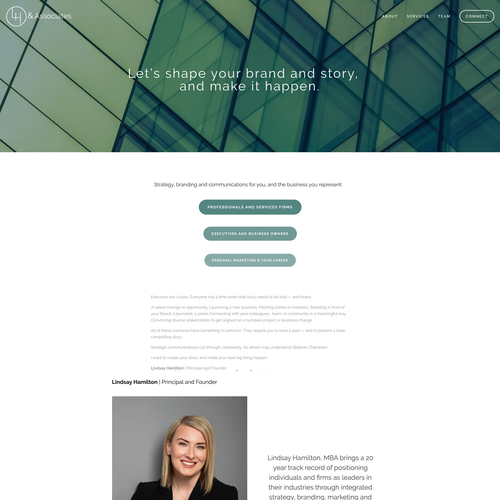 JavaScript design with the title 'Professional Consulting Design'