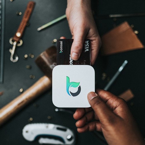 Payment design with the title 'Logo for bonsai'