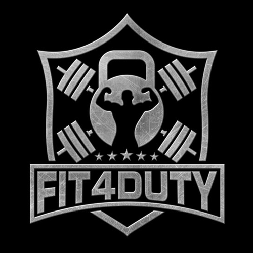 Kettlebell design with the title 'Fit4Duty Logo design and Social media pack'