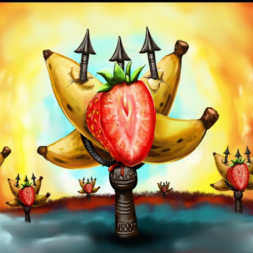 Fruit artwork with the title 'illustrated for Cover Art for Cannabis'