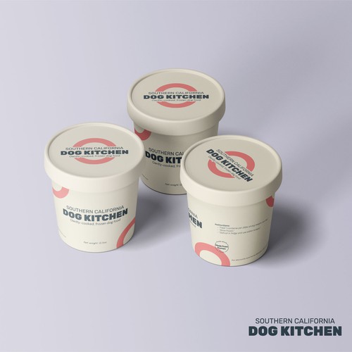 Dog food packaging with the title 'Dog Food Bucket'