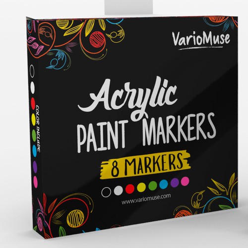 Design a colorful packaging for our new marbling paint art kit for kids, Product packaging contest