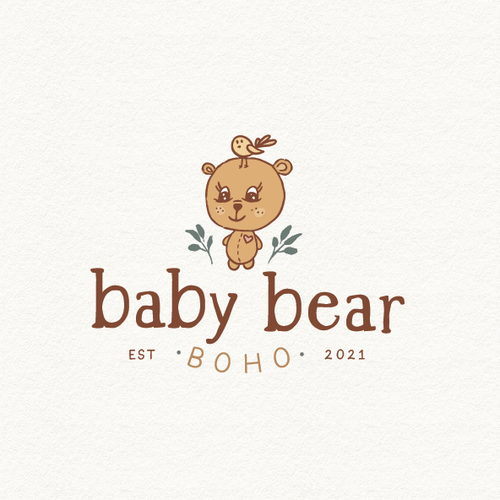 Boho chic design with the title 'Baby bear boho'