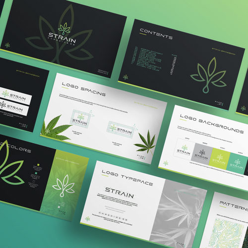 Style guide design with the title 'Brand guide'