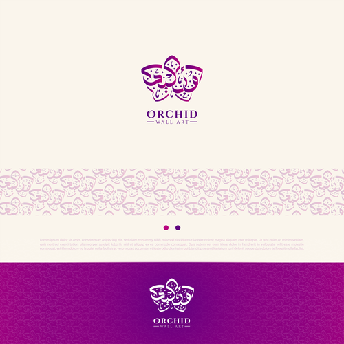 Arabian design with the title 'Orchid Arabic Calligraphy Logo '