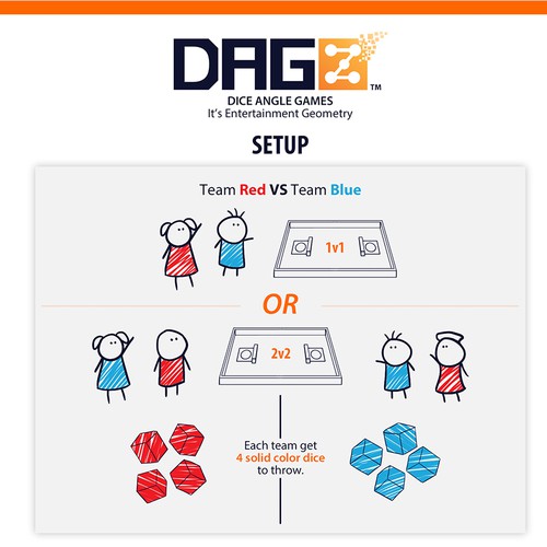 Board game illustration with the title 'DAGZ Board Game Tutorial'