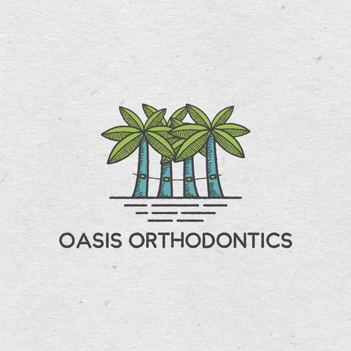 Braces design with the title 'Logo concept for orthodontics practice'