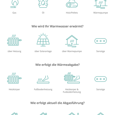 Heizungskonfigurator Icons