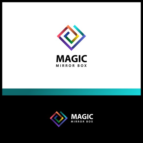 Full color logo with the title 'MAGIC MIRROR BOX'