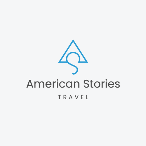 Travel agency logo with the title 'American Stories'