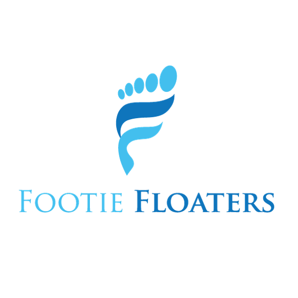 Massage logo with the title 'footie floaters '