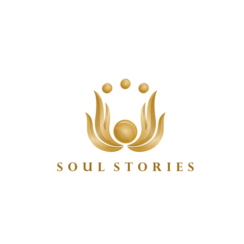 Pharaoh logo with the title 'egyptian influenced logo for Soul Stories'