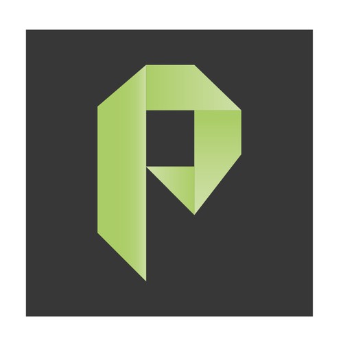 Origami logo with the title 'Letter "P"'
