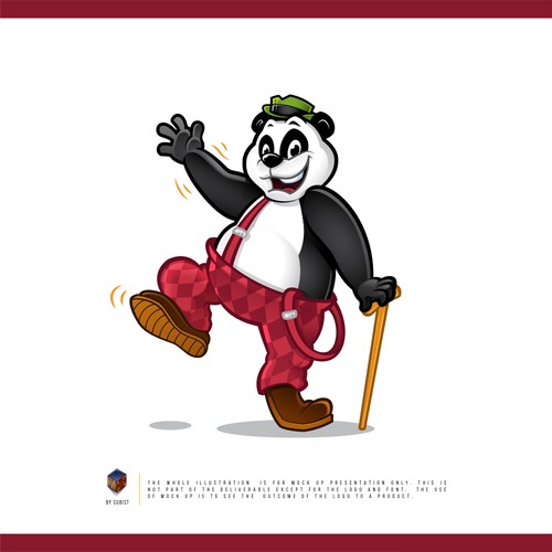 Panda design with the title ' Mr. Panda Pants'