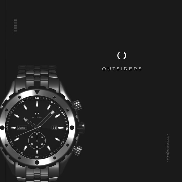 Emotional logo with the title 'Minimalist mark for disruptive Swiss watch brand'
