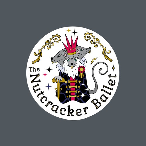 Ballet design with the title 'Nutcracker Sticker'