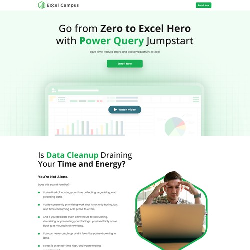 Course website with the title 'High-Converting Course Sales Page'