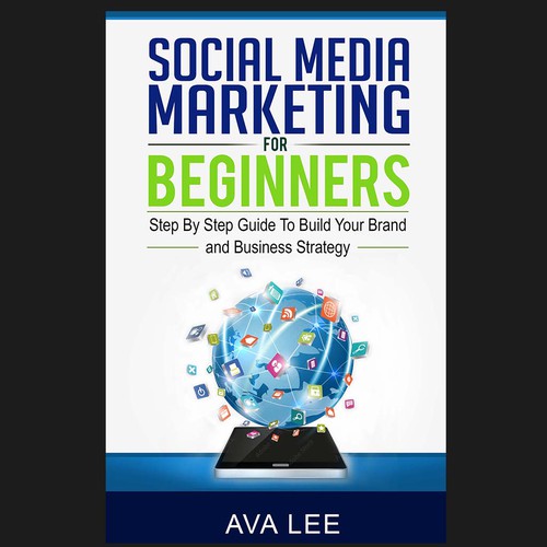 Marketing book cover with the title 'Social Media Marketing for Beginners'