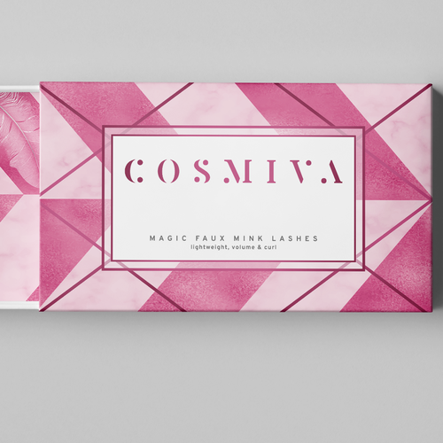 Pink packaging with the title 'COSMIVA'