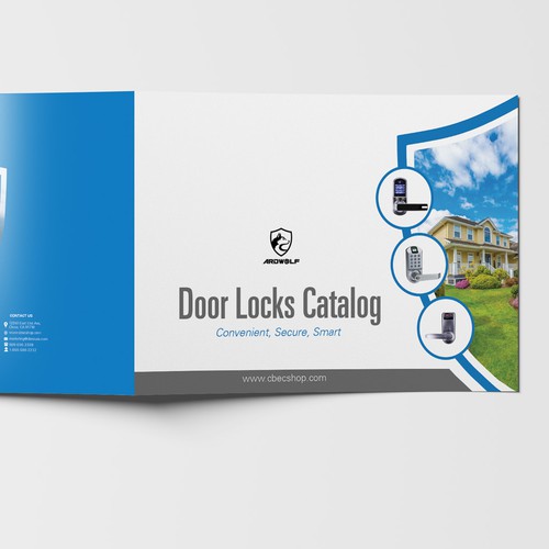 Catalogue design with the title 'Door Lock Catalog'