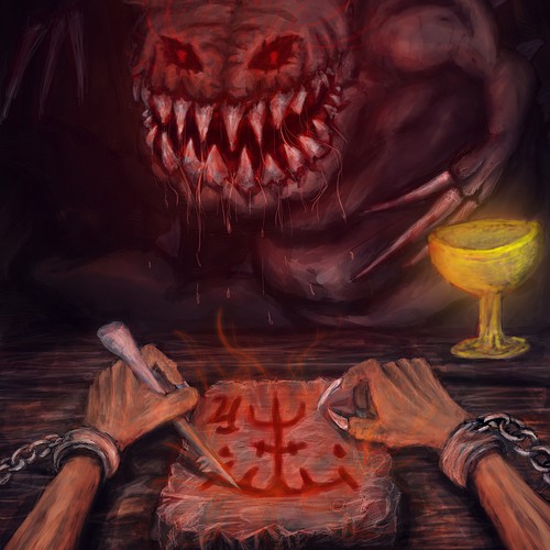 Brush illustration with the title 'Fantasy art'