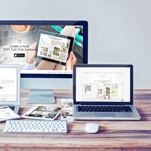 Application website with the title 'KickPin'