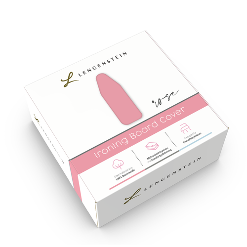 High-end packaging with the title 'Ironing Board Covers'