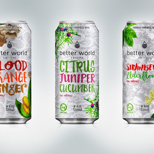 Can label with the title 'Label for all natural spirits'