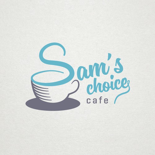 Calligraphy design with the title 'cafe logo'