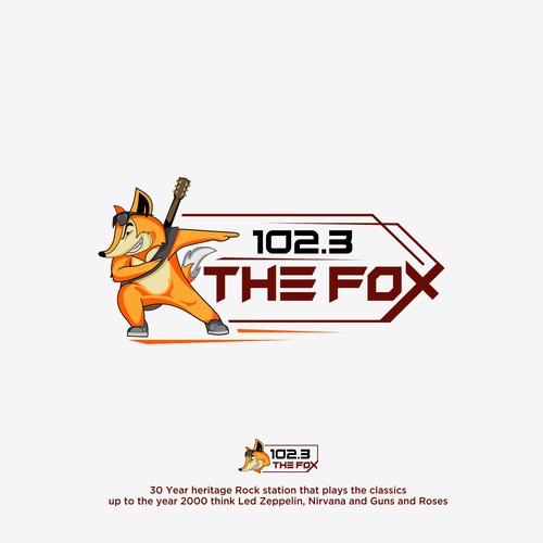 Radio logo with the title 'THE FOX'