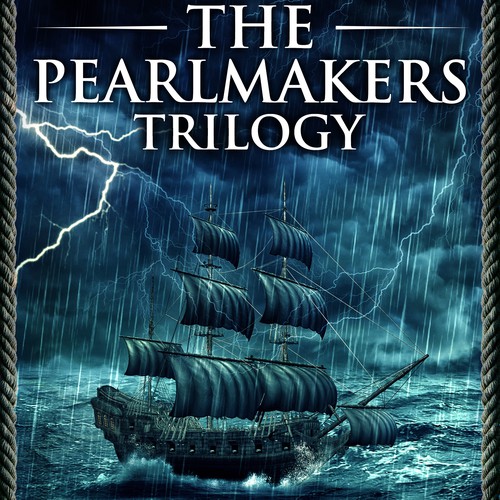 Storm design with the title '- Treasure hunt - The Pearlmakers Trilogy'