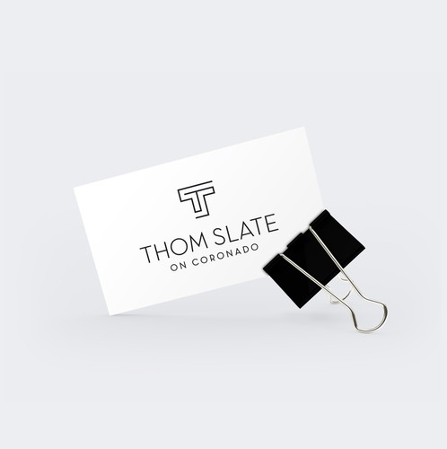 One line design with the title 'Thom Slate Brand'