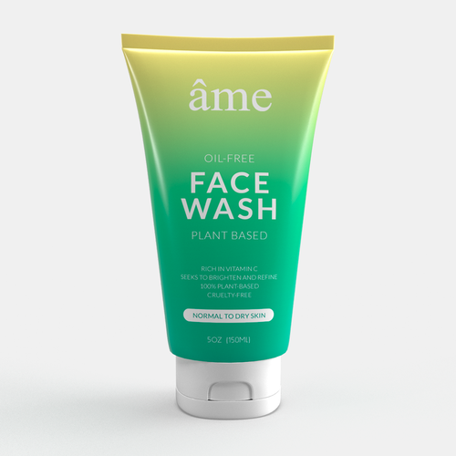Soap packaging with the title 'Face Wash Tube Design'