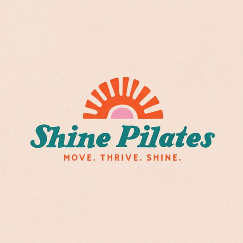 Logo with the title 'Brand Identity for Shine Pilates'