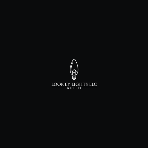 Lighthouse logo with the title 'Logo Concept for LOONEY LIGHT'