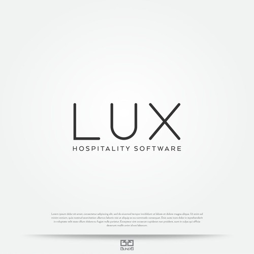 Word art logo with the title 'Wordmark  for software company'