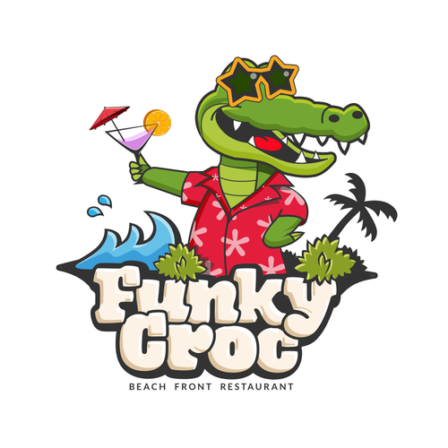 Crocodile logo with the title 'Funky Croc'