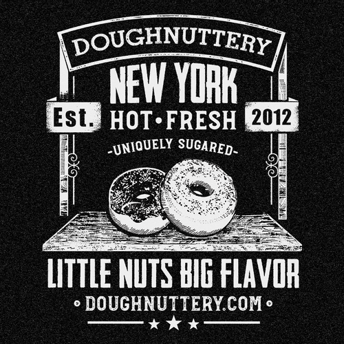 Calligraphy t-shirt with the title 'Nuts'