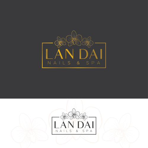 Orchid design with the title 'Logo for nails and spa salon'