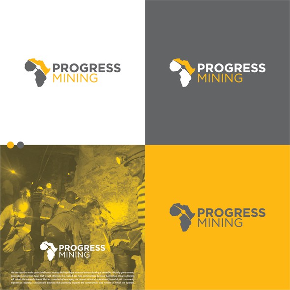 Mining logo with the title 'Progress Mining Logo'