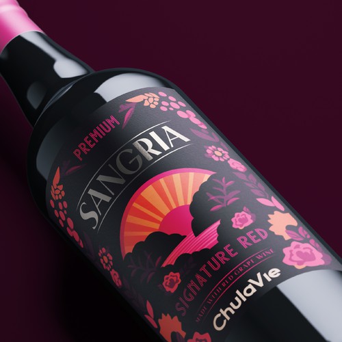 Wine bottle label with the title 'Wine Bottle Label'